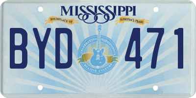 MS license plate BYD471