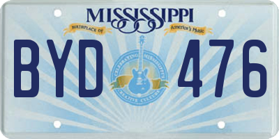 MS license plate BYD476