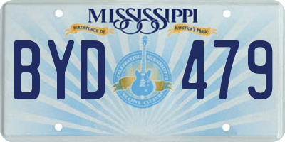 MS license plate BYD479