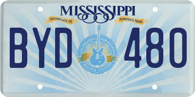 MS license plate BYD480