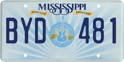 MS license plate BYD481