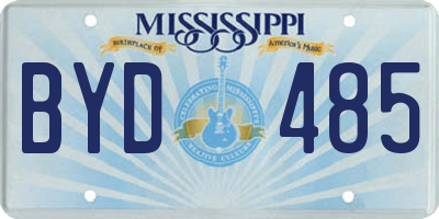 MS license plate BYD485