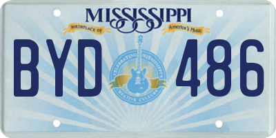 MS license plate BYD486