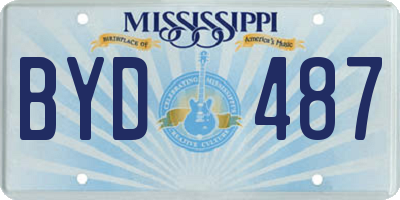 MS license plate BYD487