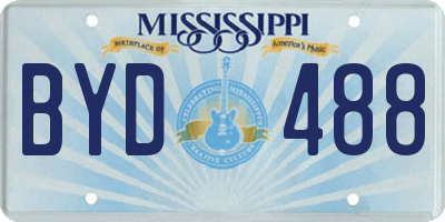 MS license plate BYD488