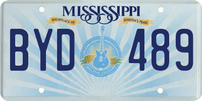 MS license plate BYD489