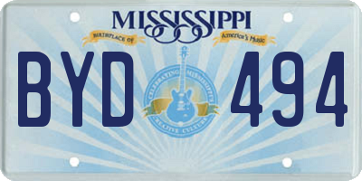 MS license plate BYD494