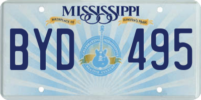 MS license plate BYD495