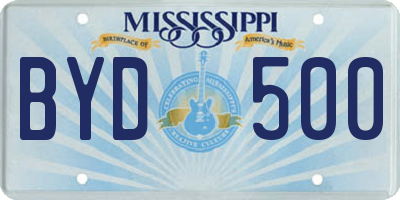 MS license plate BYD500