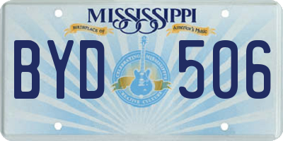 MS license plate BYD506