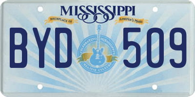 MS license plate BYD509