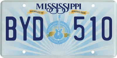 MS license plate BYD510