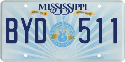 MS license plate BYD511