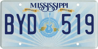 MS license plate BYD519