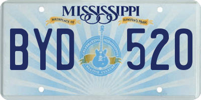 MS license plate BYD520