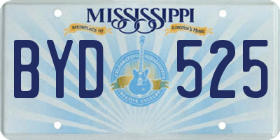 MS license plate BYD525