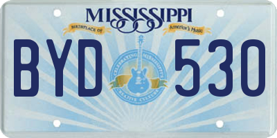 MS license plate BYD530
