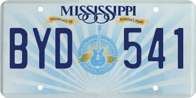 MS license plate BYD541
