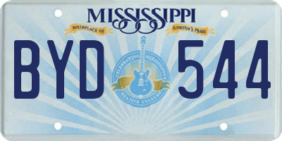 MS license plate BYD544