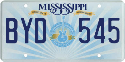 MS license plate BYD545