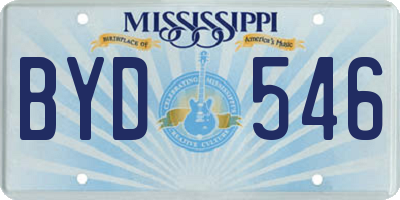 MS license plate BYD546