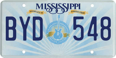 MS license plate BYD548