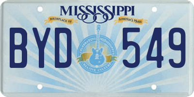 MS license plate BYD549