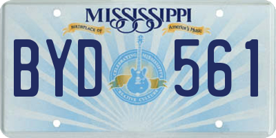 MS license plate BYD561