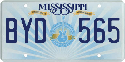 MS license plate BYD565