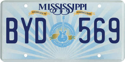 MS license plate BYD569