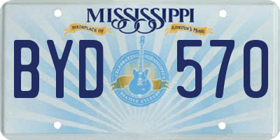 MS license plate BYD570