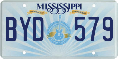 MS license plate BYD579