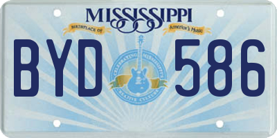 MS license plate BYD586