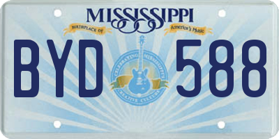 MS license plate BYD588