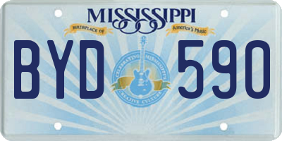 MS license plate BYD590