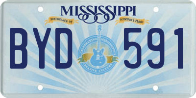 MS license plate BYD591