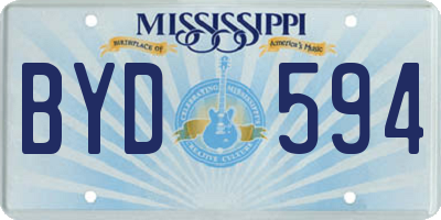 MS license plate BYD594