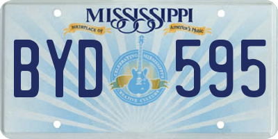 MS license plate BYD595