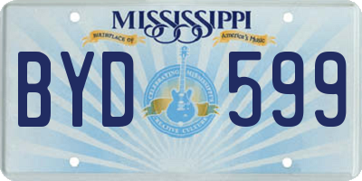 MS license plate BYD599