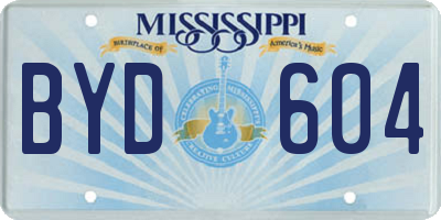 MS license plate BYD604