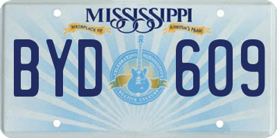 MS license plate BYD609