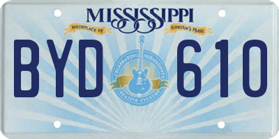 MS license plate BYD610