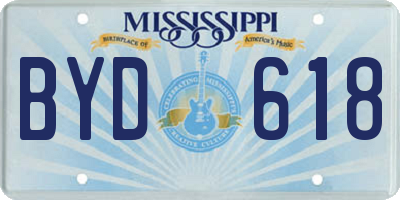 MS license plate BYD618