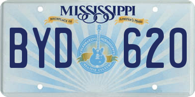 MS license plate BYD620