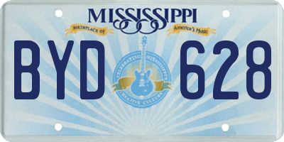 MS license plate BYD628