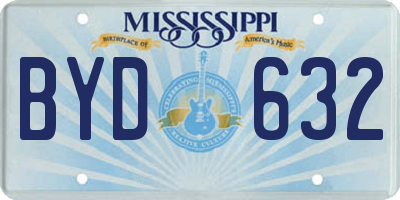 MS license plate BYD632