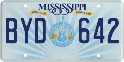 MS license plate BYD642