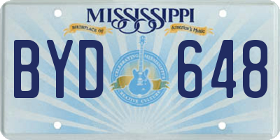 MS license plate BYD648