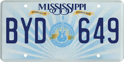 MS license plate BYD649