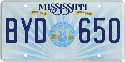 MS license plate BYD650